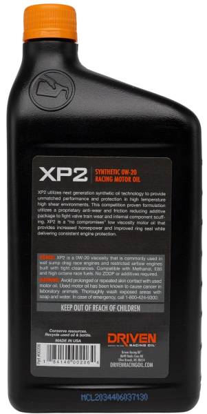 DRIVEN OIL MICROZOL XP2 SAE 0W-20 946ML 00206