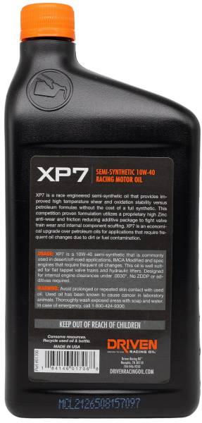 DRIVEN OIL XP7 SEMISYN SAE10W-40 01706