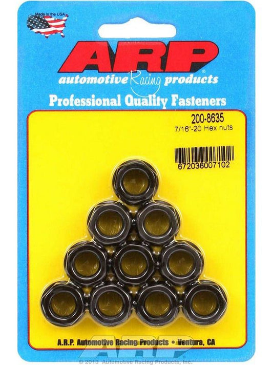 ARP NUT 7/16"-20 Hex 10pk 200-8635