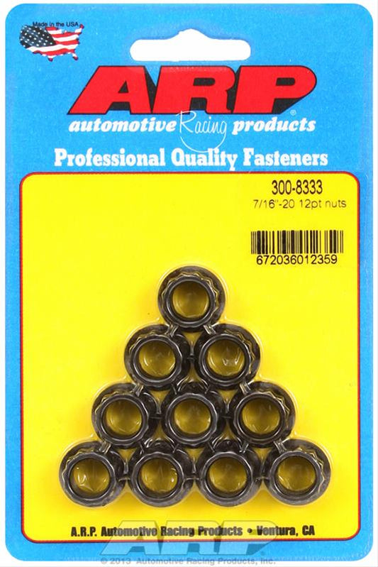 ARP NUT 7/16"-20 12pt 10pk 300-8333